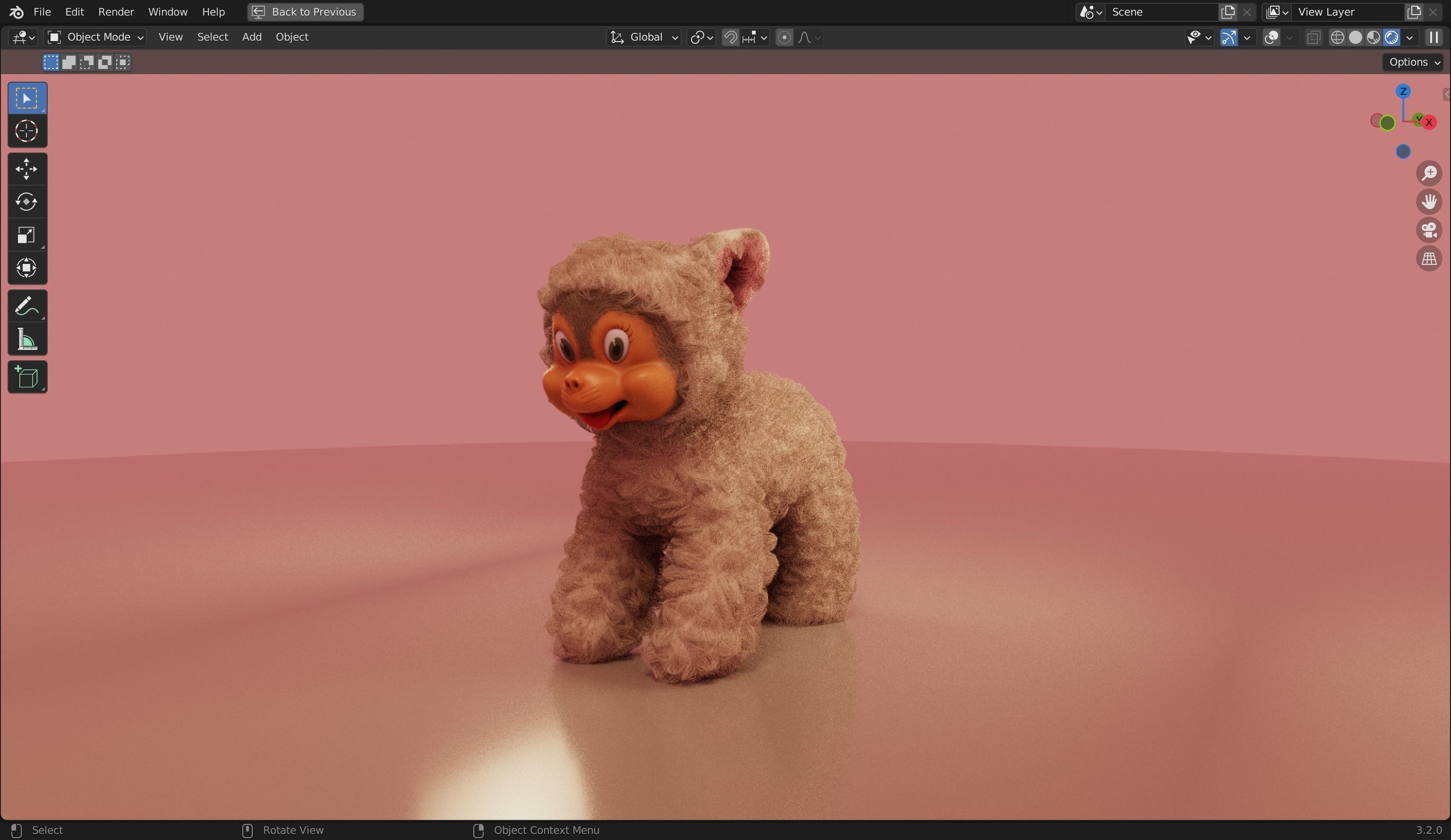 Stuffed Plush Cat 3D Model 3D model_15