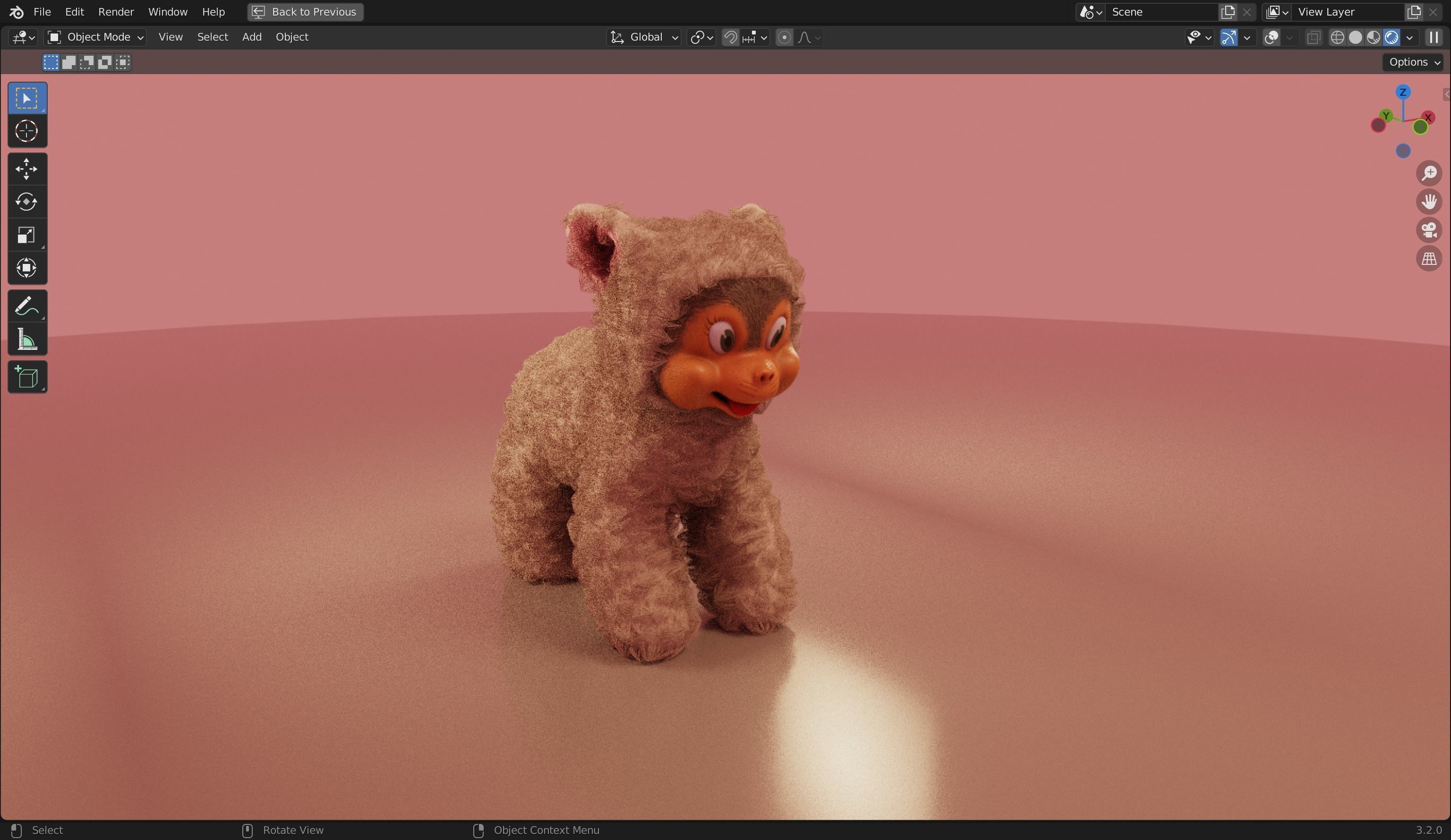 Stuffed Plush Cat 3D Model 3D model_4