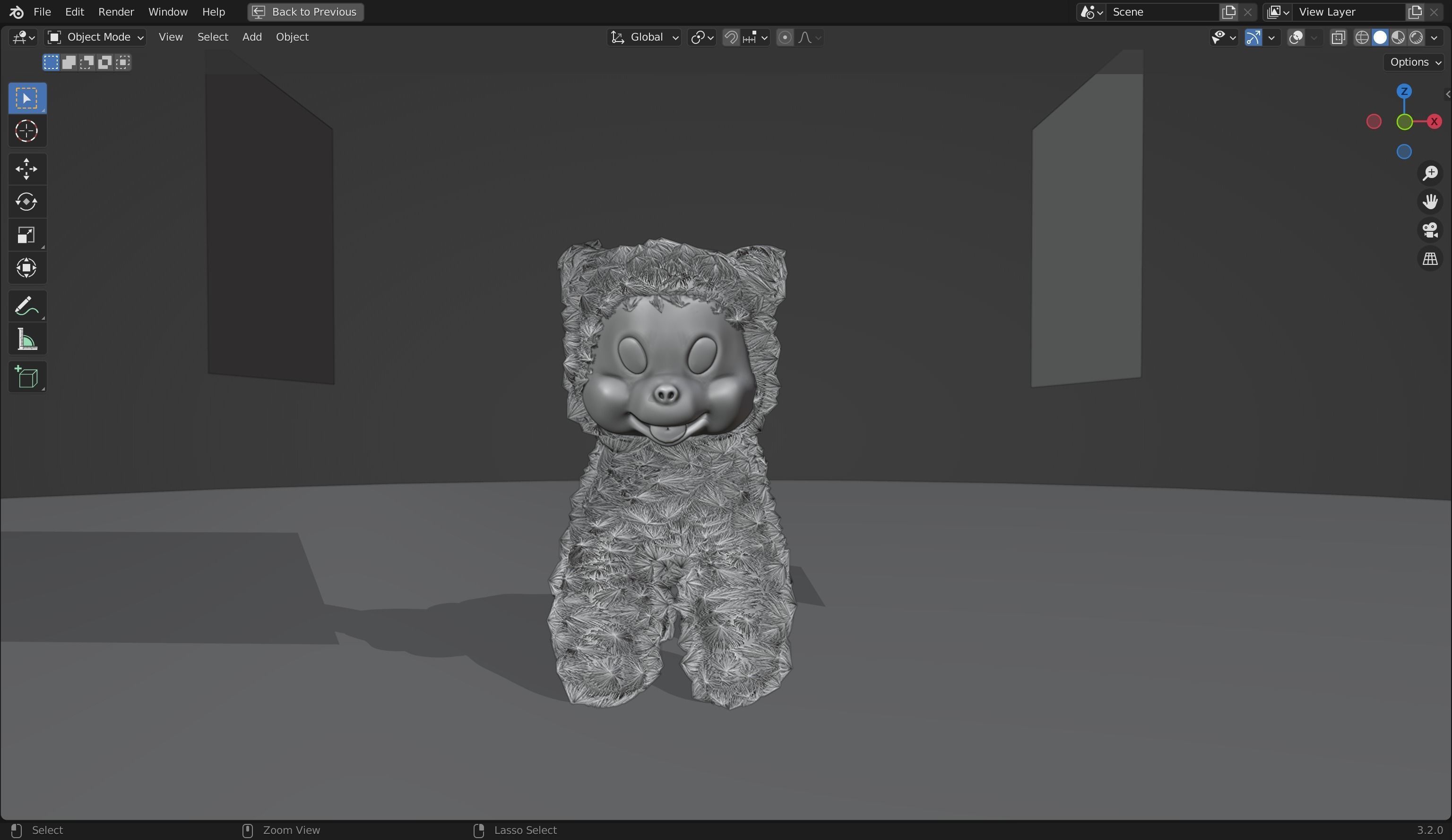 Stuffed Plush Cat 3D Model 3D model_3