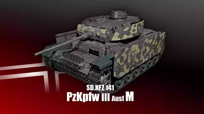 PzKpfw III - Panzer 3 - Ausf M Blender 3D Models