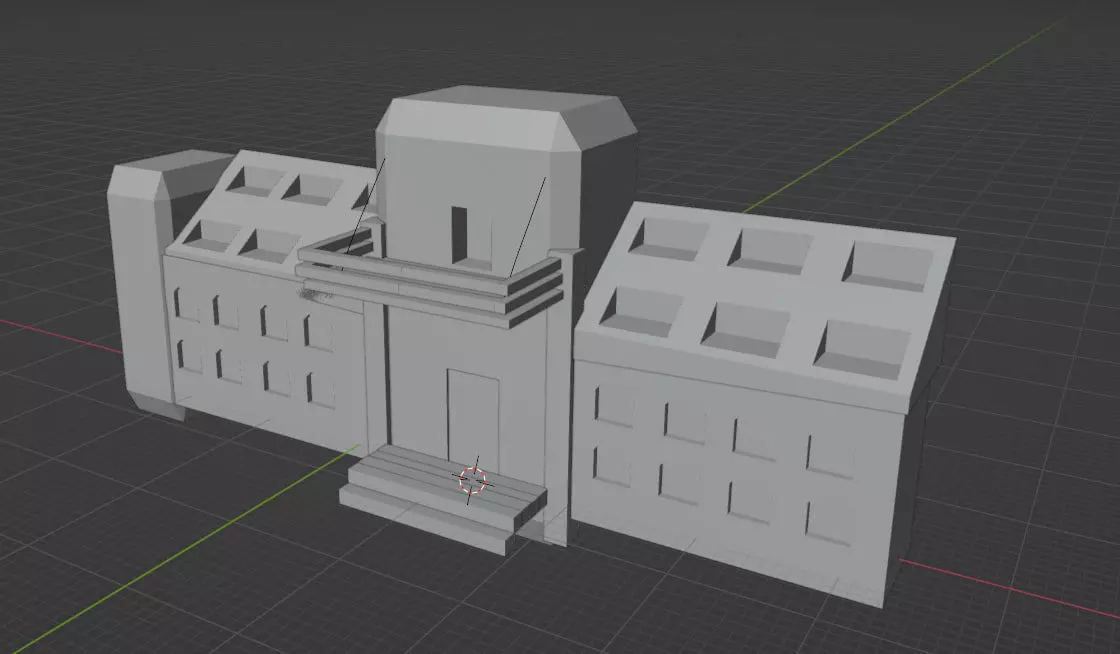 house with second floor and any windows Free low-poly 3D model