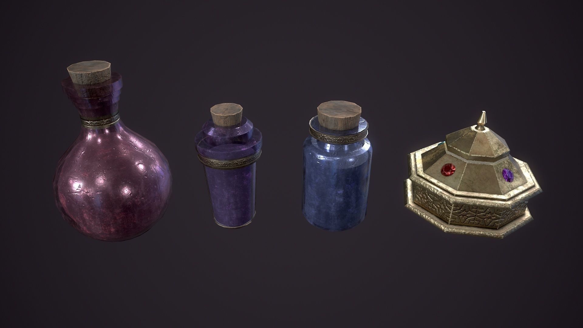 Magic Accessories Low-poly 3D model_4