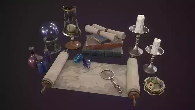 Magic Accessories Low-poly 3D model