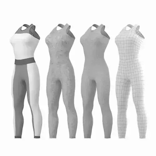 Woman Sportswear 02 Base Mesh Design Kit 3D model