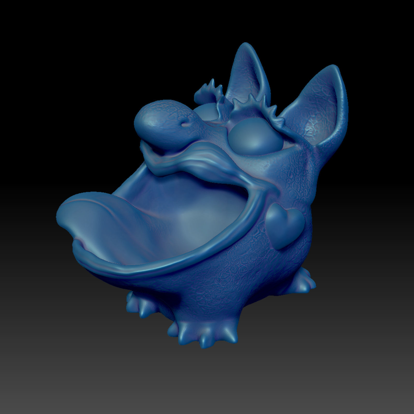 Bluffy Girl Thread Eater Storage Tabletop Trash Bin STL 3D 3D print model_10