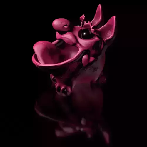 Bluffy Girl Thread Eater Storage Tabletop Trash Bin STL 3D 