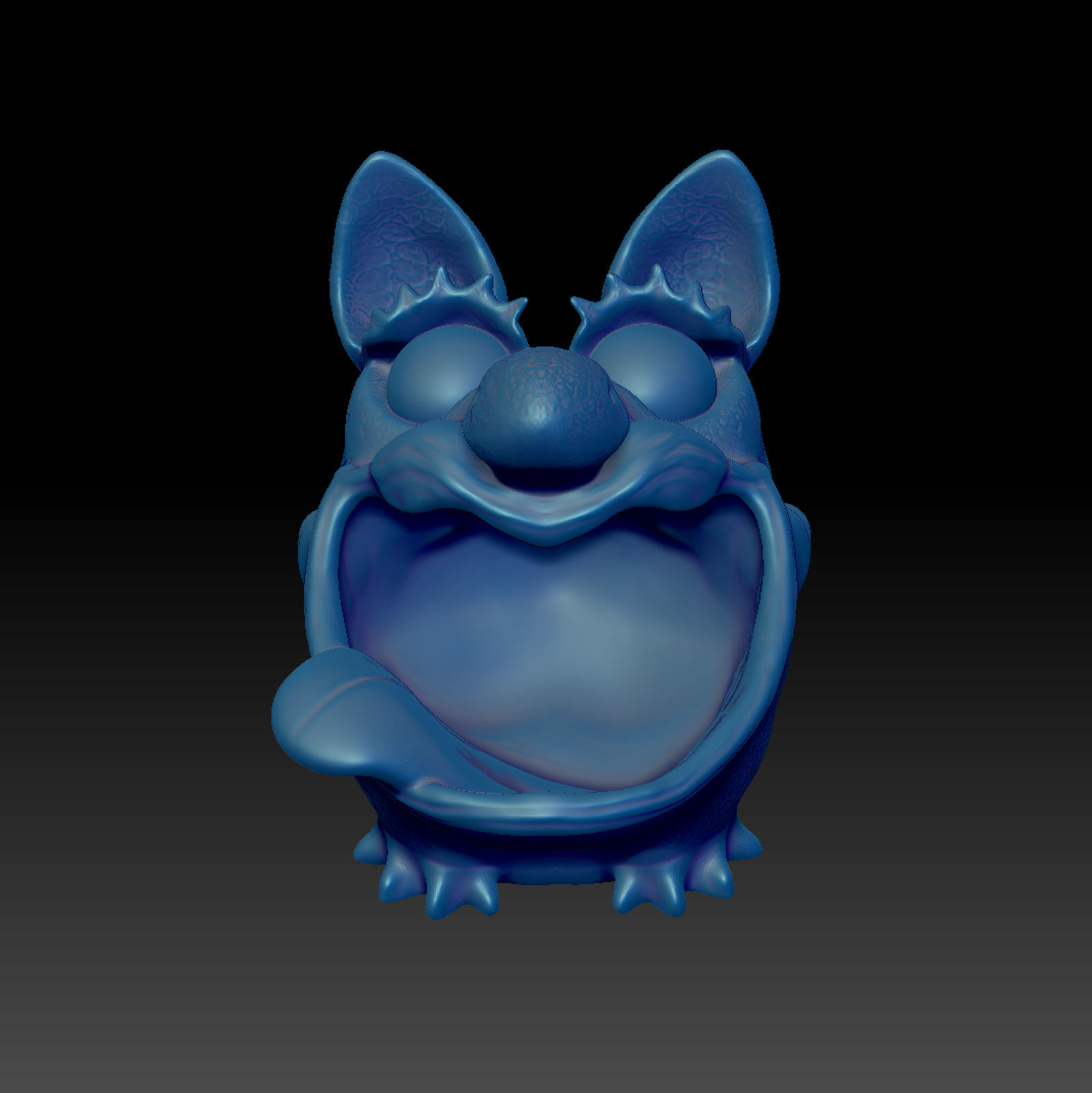 Bluffy Girl Thread Eater Storage Tabletop Trash Bin STL 3D 3D print model_8