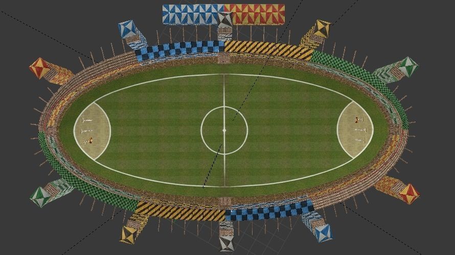 Quidditch Stadium Low-poly 3D model_20