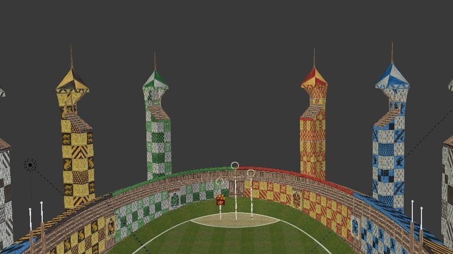 Quidditch Stadium Low-poly 3D model_31