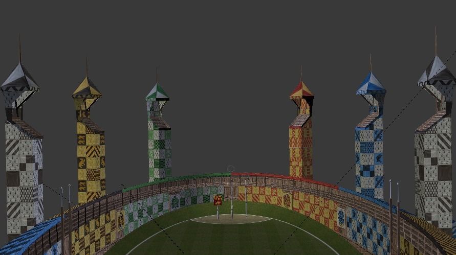 Quidditch Stadium Low-poly 3D model_47