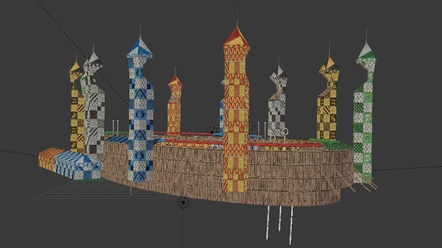 Quidditch Stadium Low-poly 3D model_39