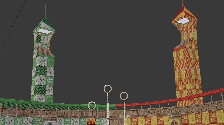 Quidditch Stadium Low-poly 3D model_26