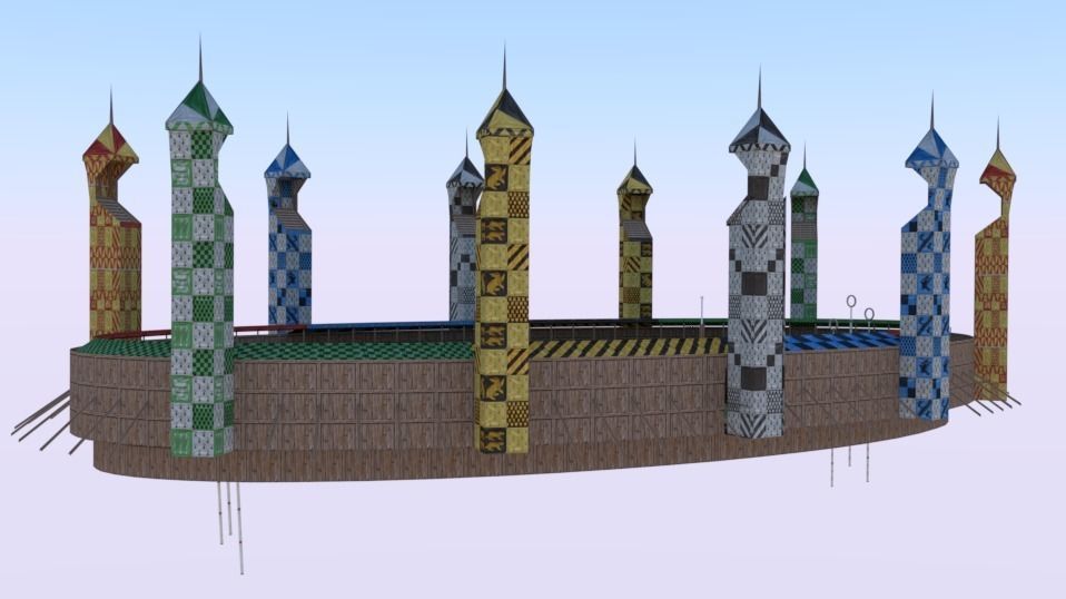 Quidditch Stadium Low-poly 3D model_16