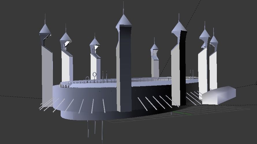Quidditch Stadium Low-poly 3D model_78