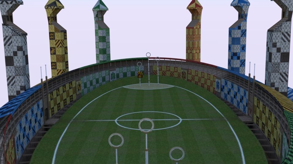 Quidditch Stadium Low-poly 3D model_8