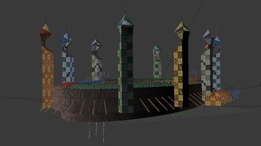 Quidditch Stadium Low-poly 3D model_58