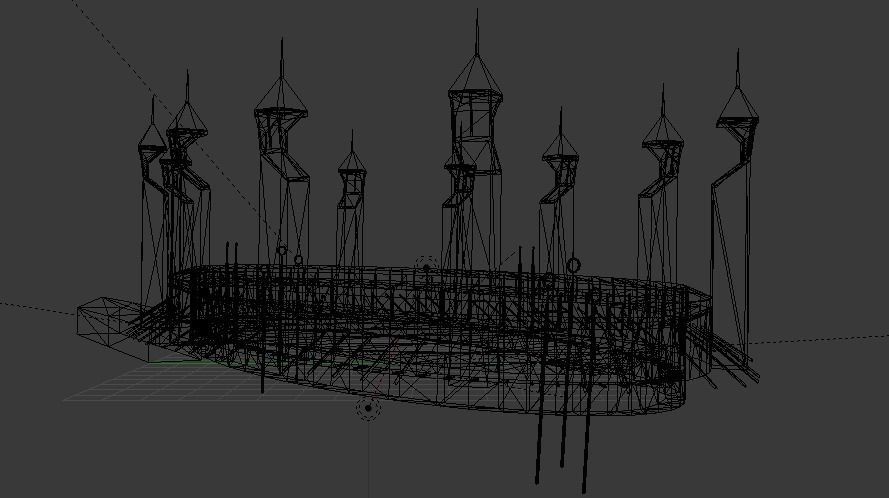 Quidditch Stadium Low-poly 3D model_99