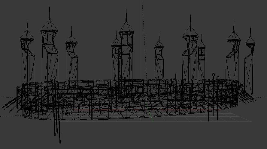 Quidditch Stadium Low-poly 3D model_96