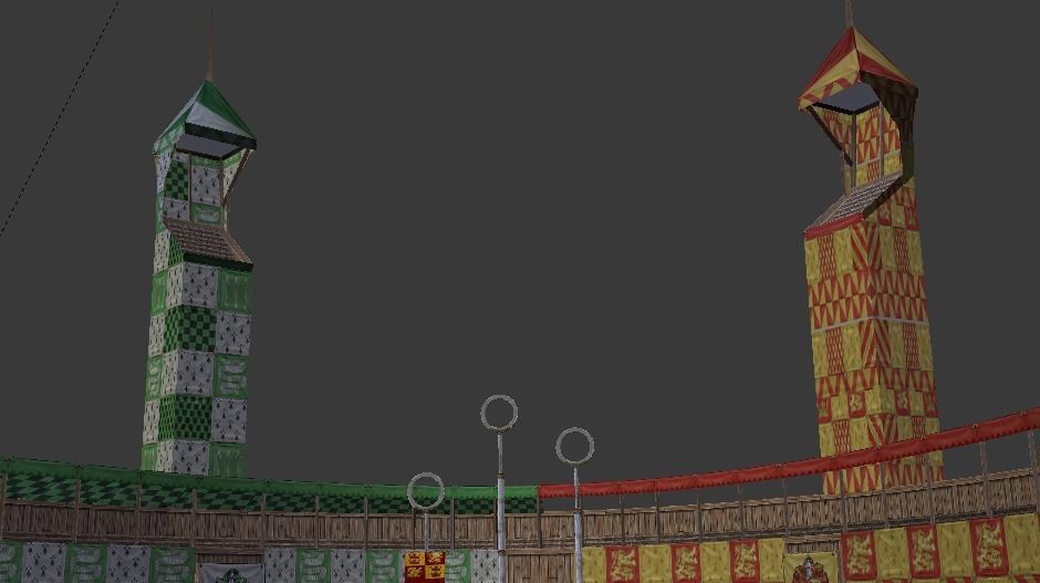 Quidditch Stadium Low-poly 3D model_46