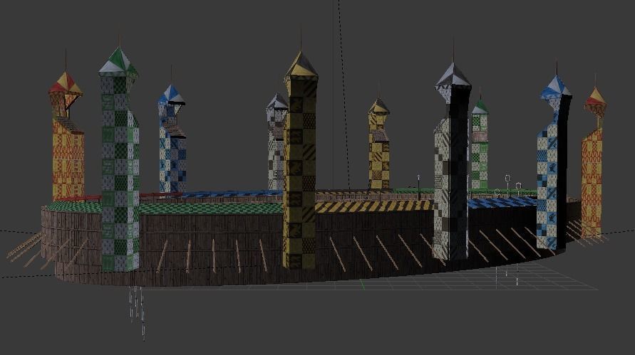 Quidditch Stadium Low-poly 3D model_56