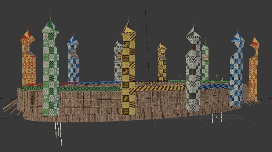 Quidditch Stadium Low-poly 3D model_36