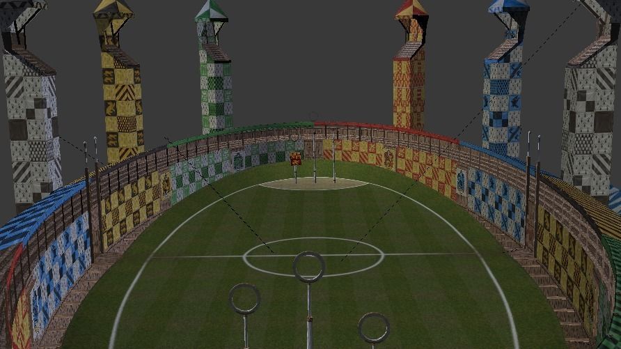 Quidditch Stadium Low-poly 3D model_48