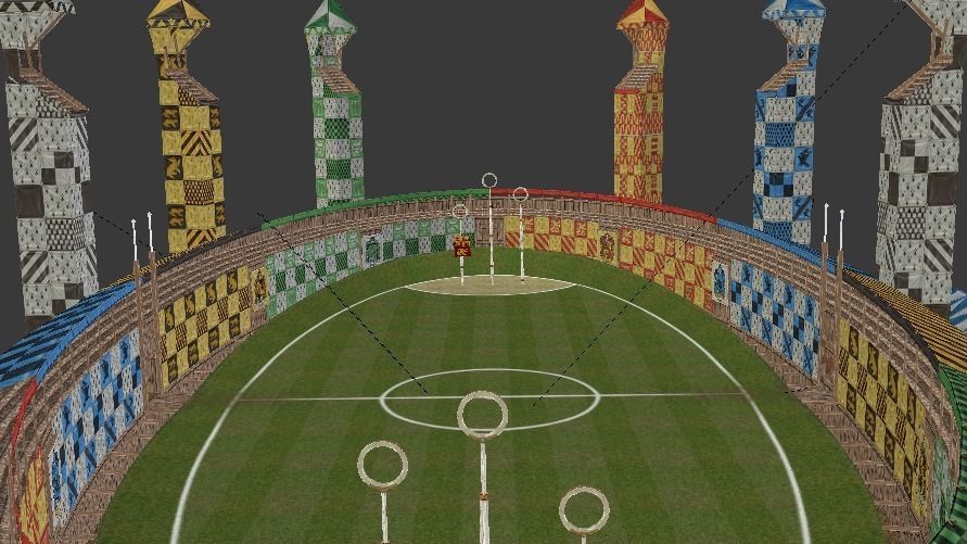 Quidditch Stadium Low-poly 3D model_28
