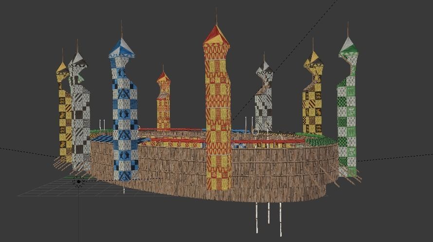 Quidditch Stadium Low-poly 3D model_37