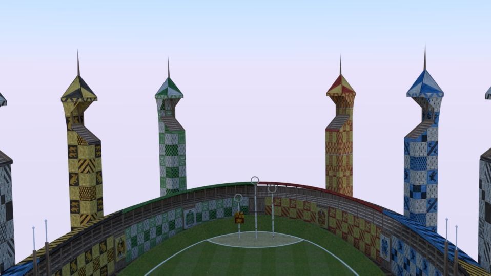 Quidditch Stadium Low-poly 3D model_11