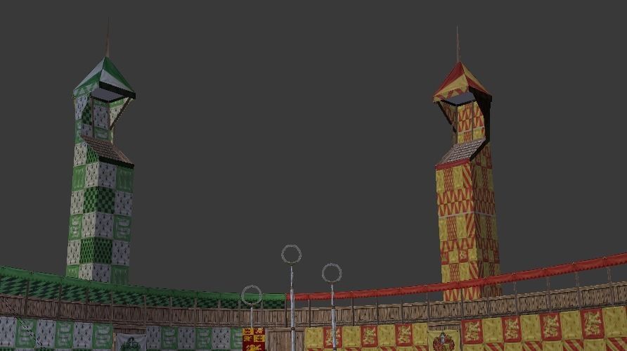 Quidditch Stadium Low-poly 3D model_42