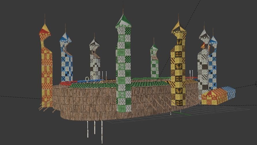 Quidditch Stadium Low-poly 3D model_38