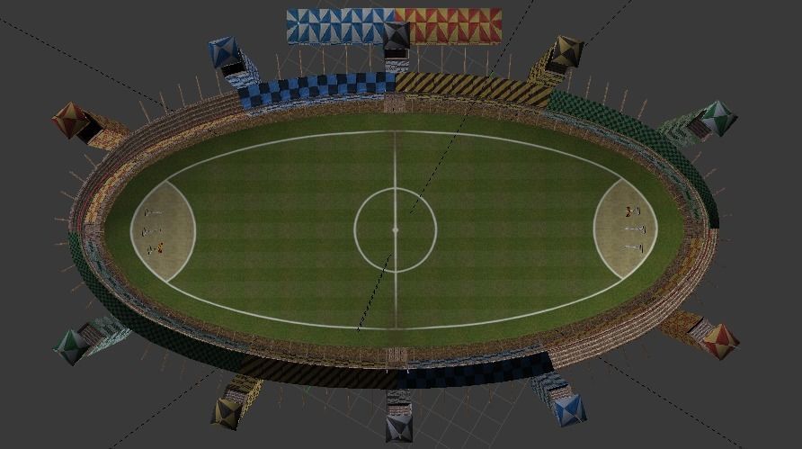 Quidditch Stadium Low-poly 3D model_40