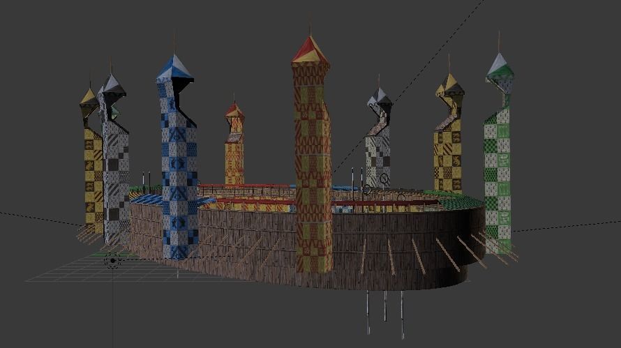 Quidditch Stadium Low-poly 3D model_57