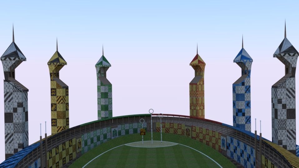 Quidditch Stadium Low-poly 3D model_7