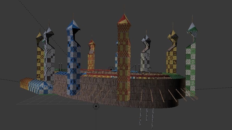 Quidditch Stadium Low-poly 3D model_59