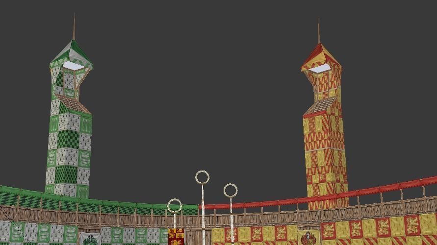 Quidditch Stadium Low-poly 3D model_22