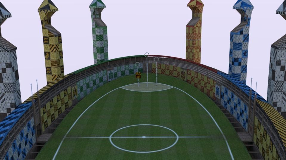 Quidditch Stadium Low-poly 3D model_12