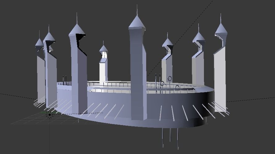 Quidditch Stadium Low-poly 3D model_77