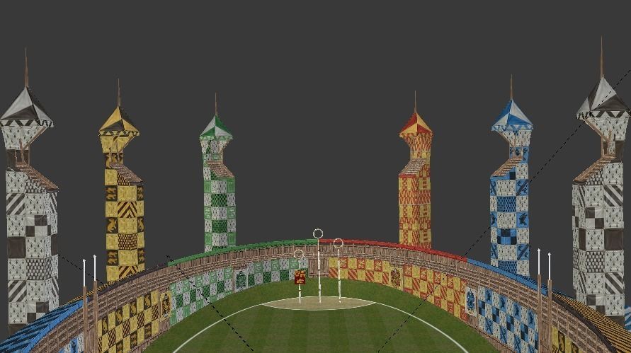 Quidditch Stadium Low-poly 3D model_27
