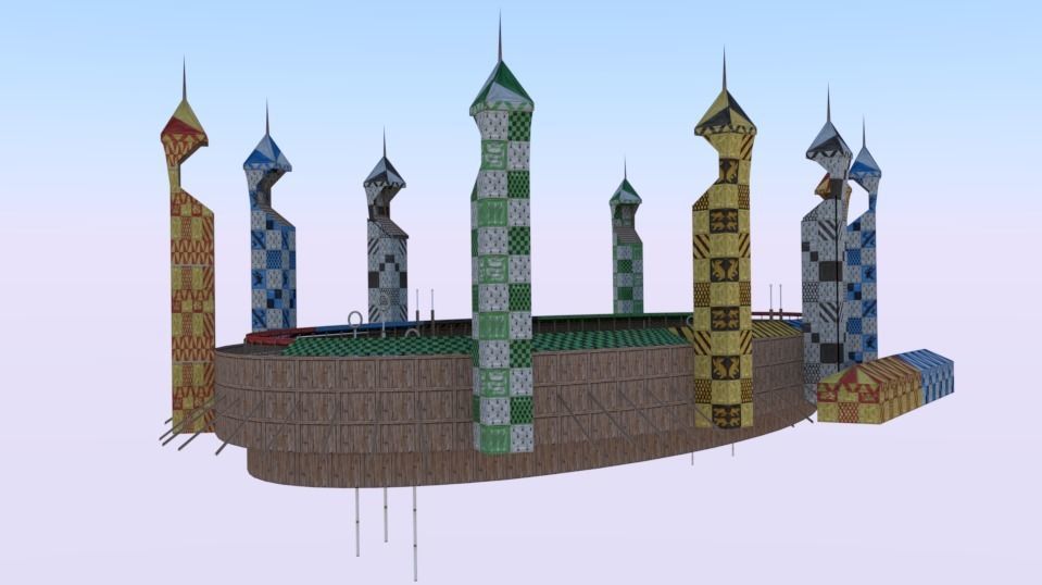 Quidditch Stadium Low-poly 3D model_18