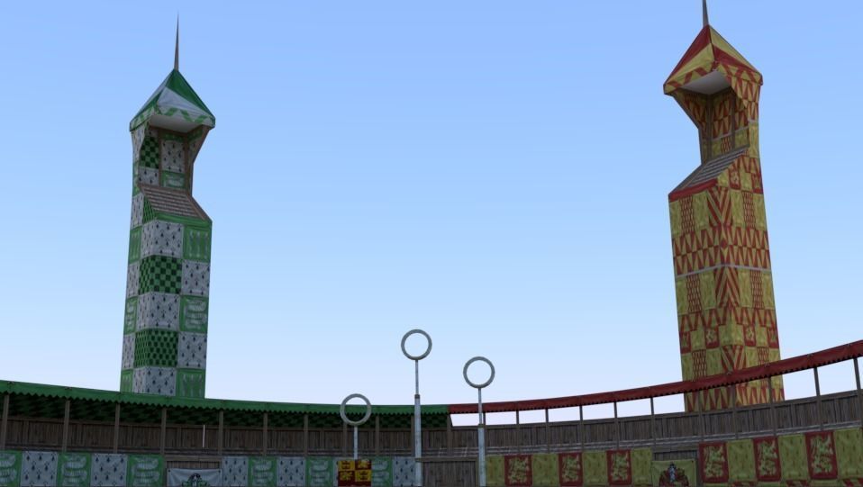 Quidditch Stadium Low-poly 3D model_6
