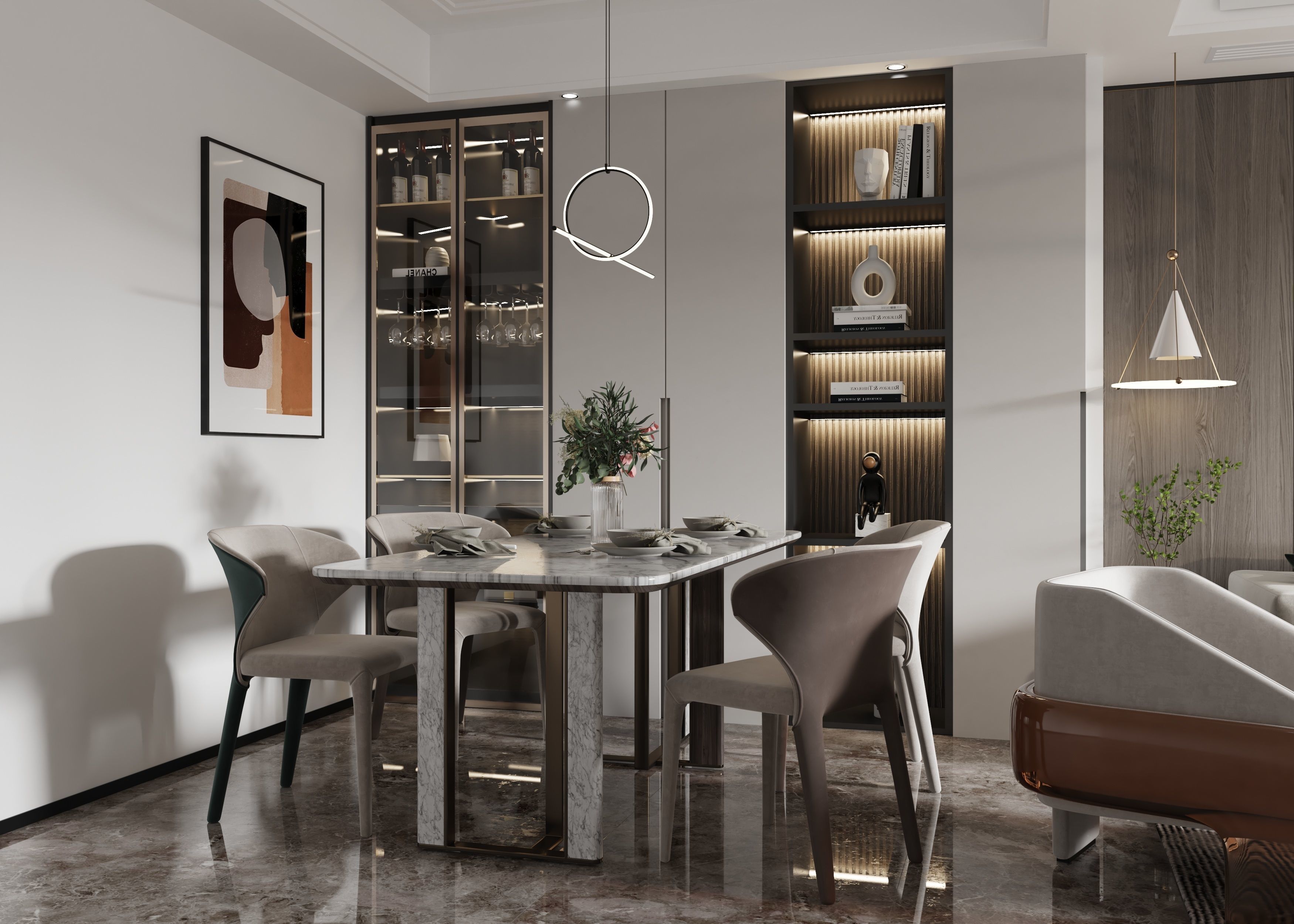 living room 3D model_3