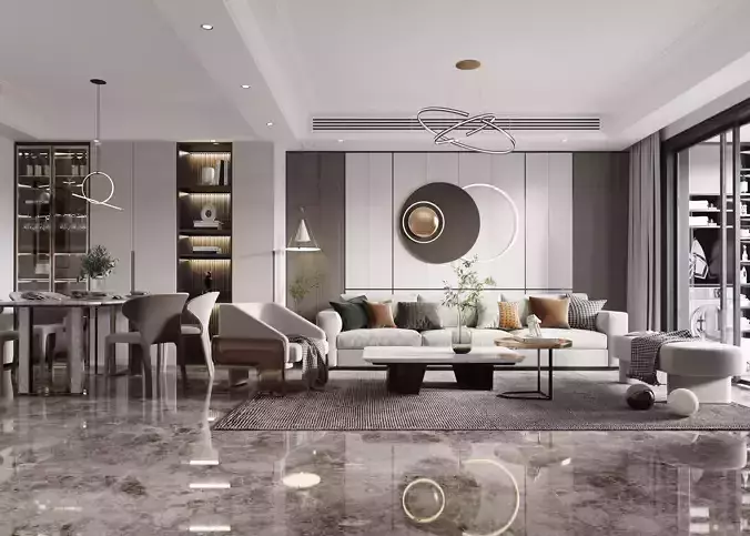 living room 3D model