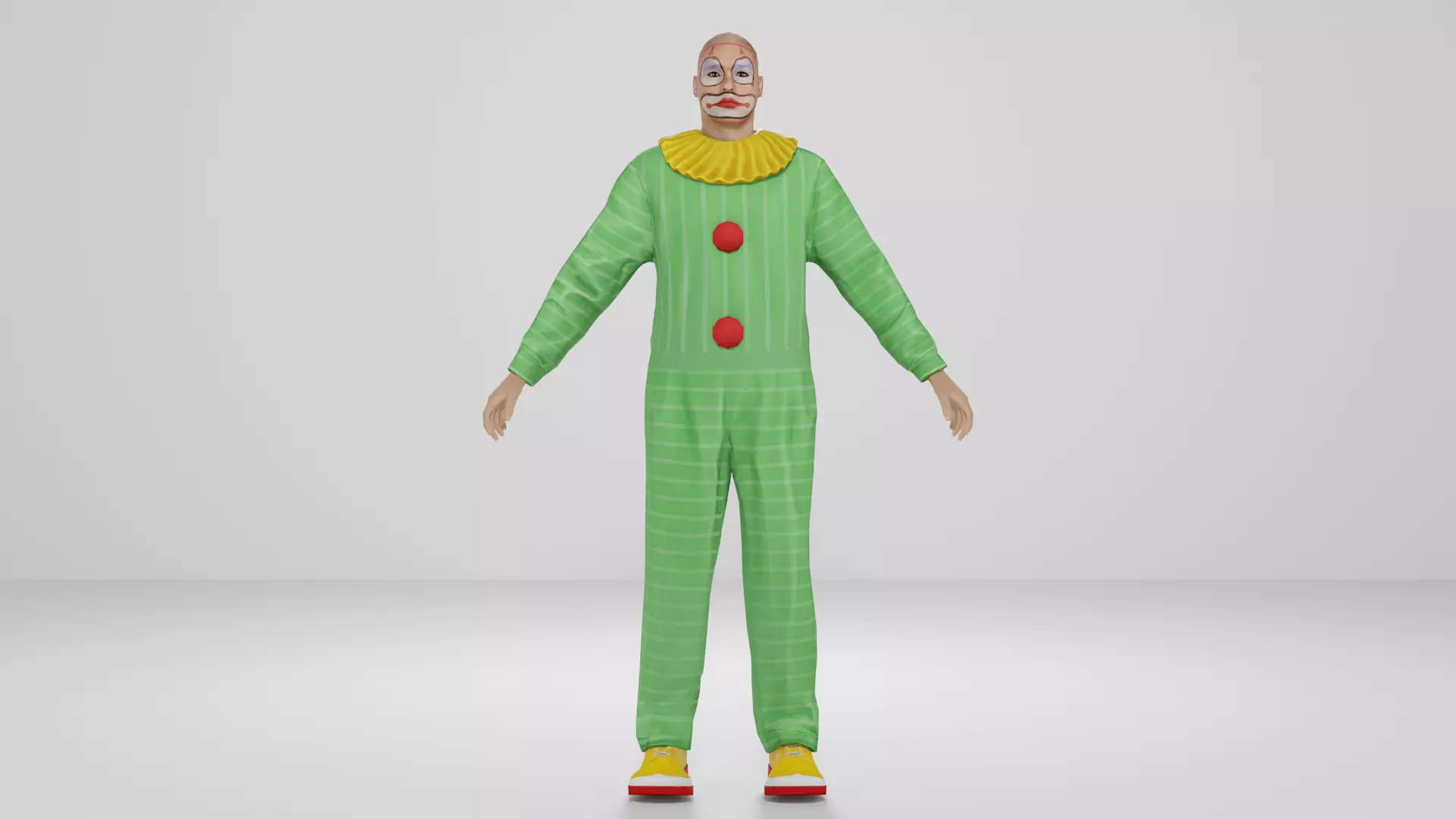 Joker Low-poly 3D model_0