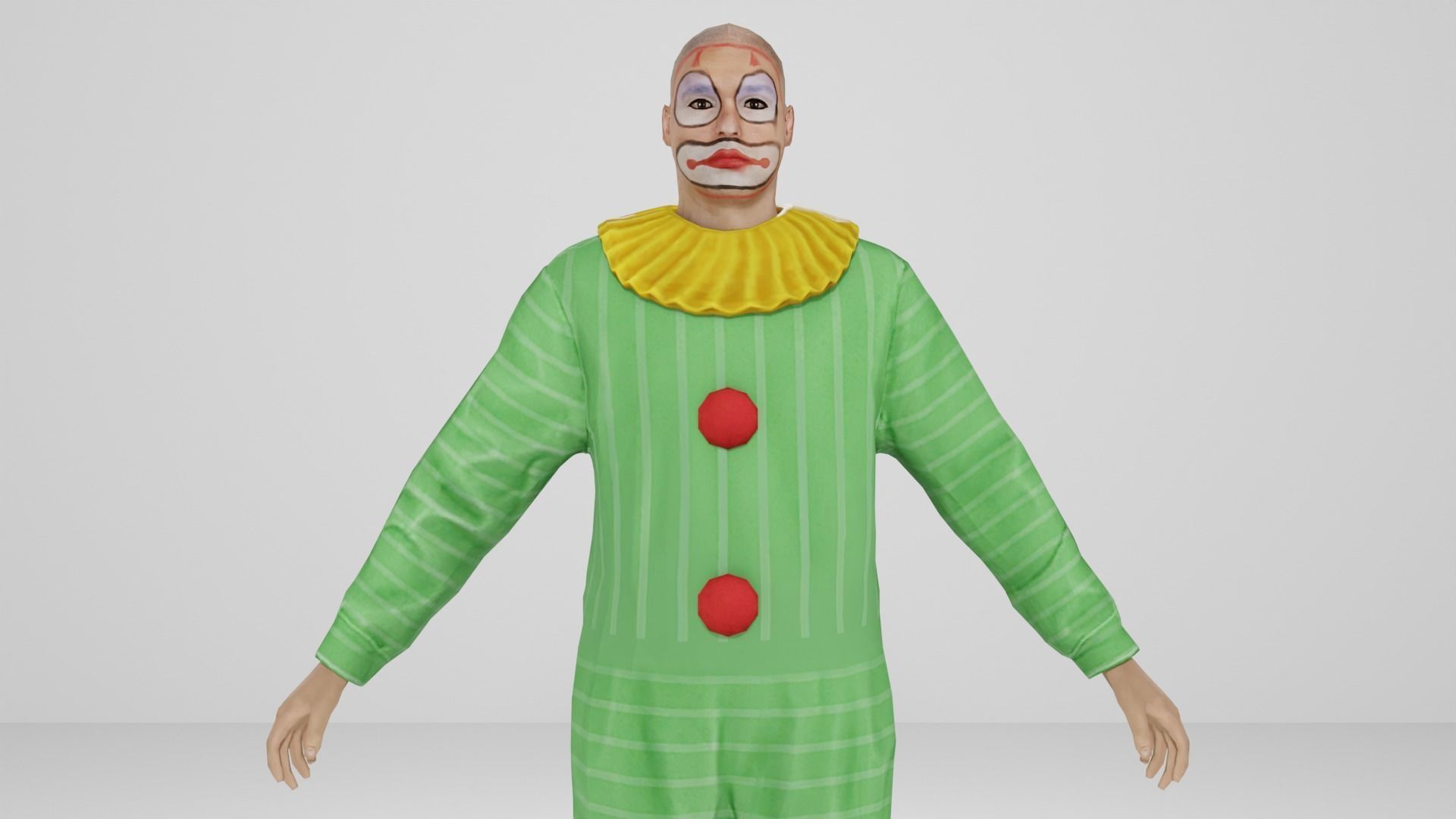Joker Low-poly 3D model_2