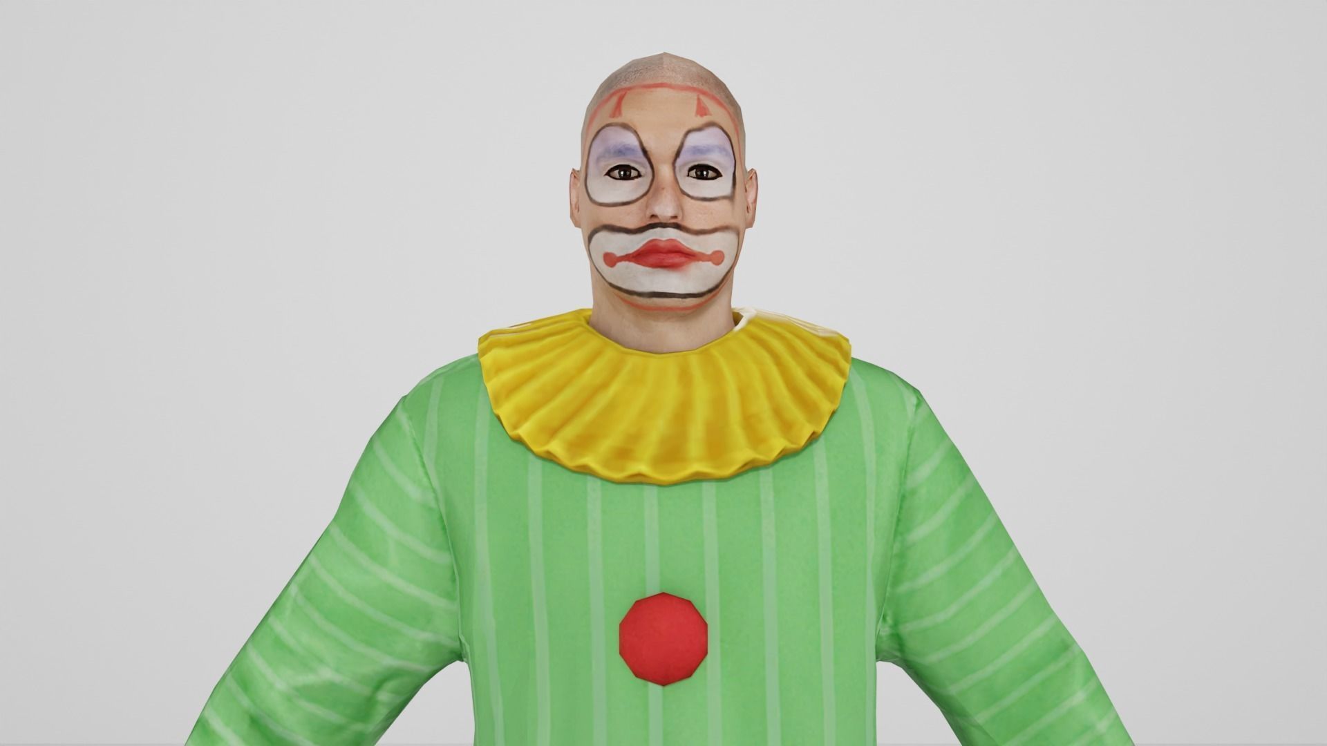 Joker Low-poly 3D model_1