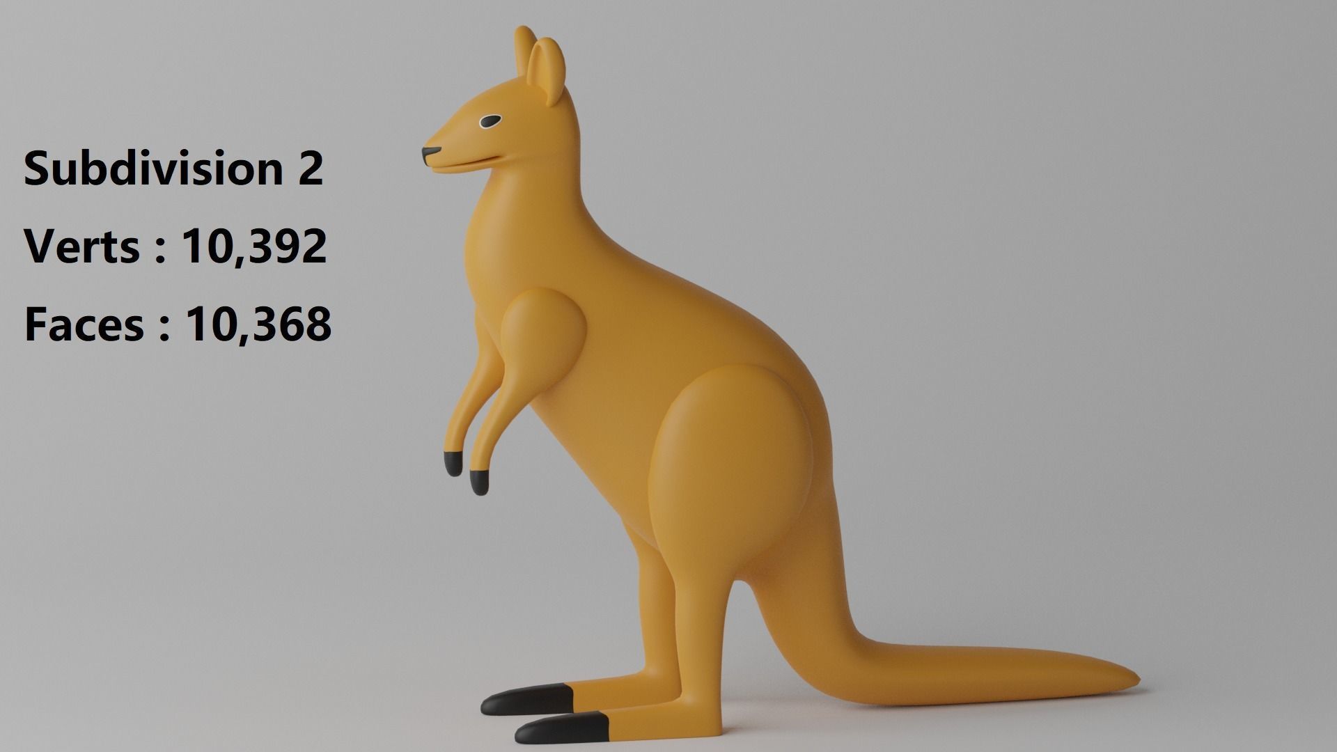 Cartoon Cute Kangaroo 1 3D model_11