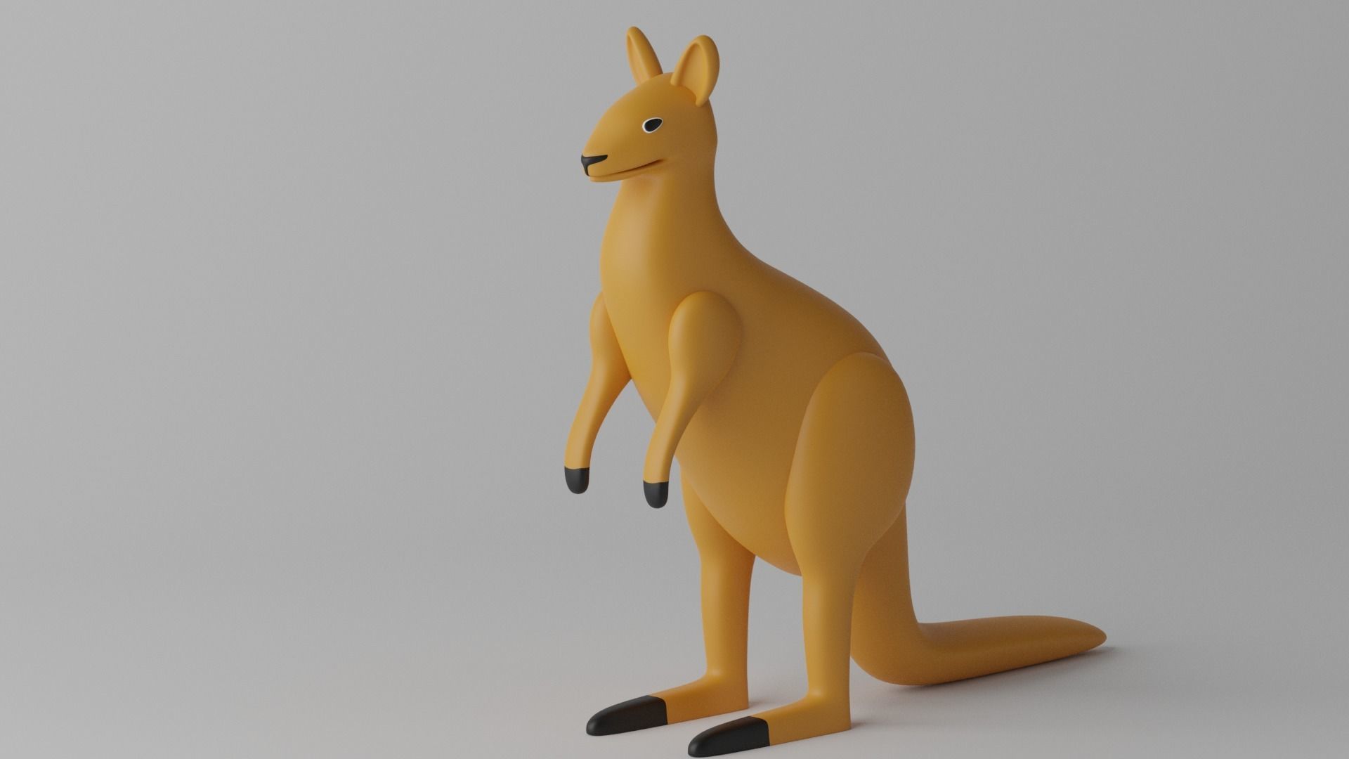 Cartoon Cute Kangaroo 1 3D model_3