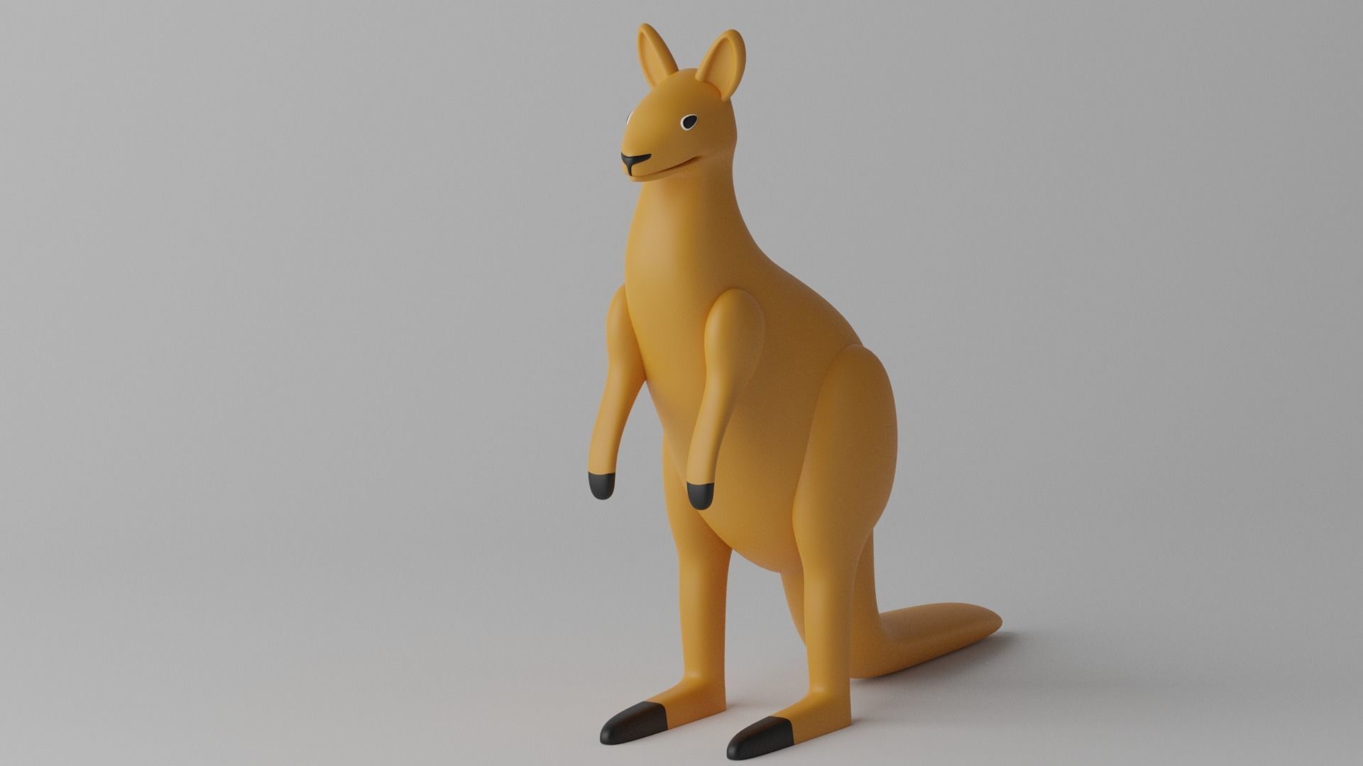 Cartoon Cute Kangaroo 1 3D model_7