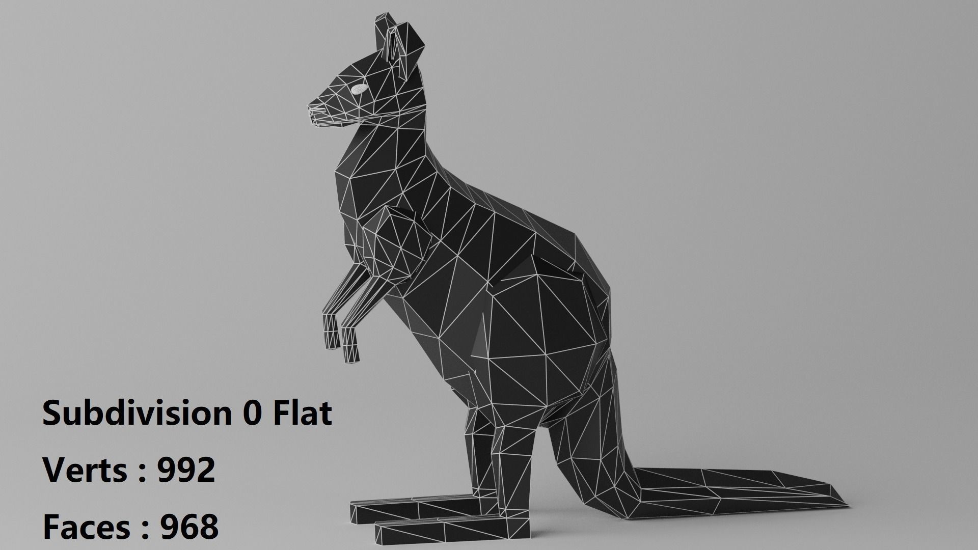 Cartoon Cute Kangaroo 1 3D model_19